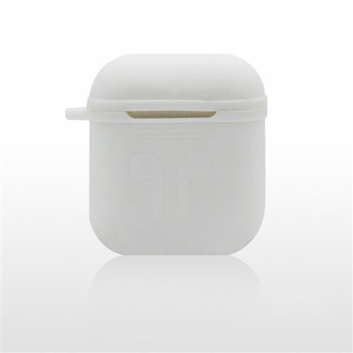 Coque en silicone épais et souple antichoc blanc pour écouteur Apple AirPods