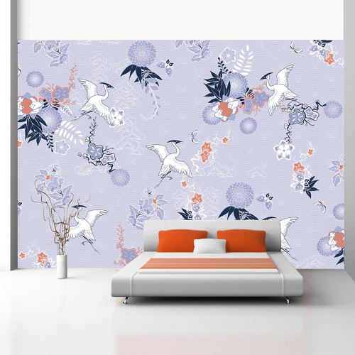 Papier peint - Flight of herons - 100x70 - Orient -