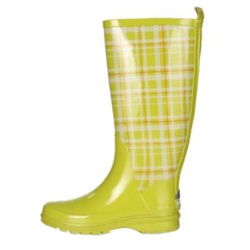 Playshoes bottes de pluie en caoutchouc à carreaux dames vert