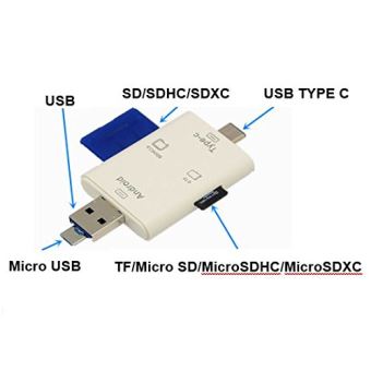 Lecteur Adaptateur Carte Memoire SD Micro SD Connecteur USB PC