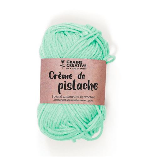 Fil de coton spécial crochet et amigurumi 55 m - vert clair - Graine Créative