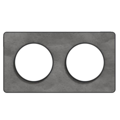 Schneider Electric Anthracite - Plaque De Finition 2 Postes Odace Styl - Ardoise - Schneider