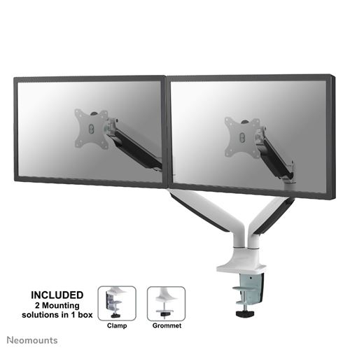 Support de bureau Double Ecran Newstar NM-D750D Blanc