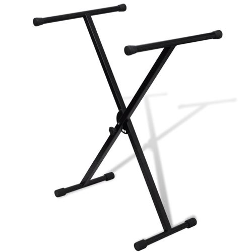 Vidaxl Noir Keyboardstandaard Verstelbaar Enkelvoudig X-Frame70029 - Image 1