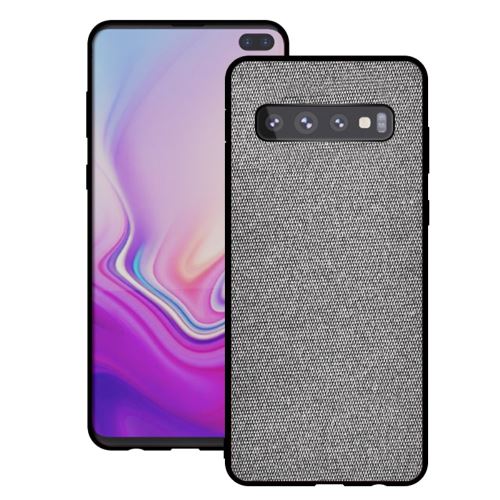 Coque en TPU chiffon en coton gris clair pour votre Samsung Galaxy S10