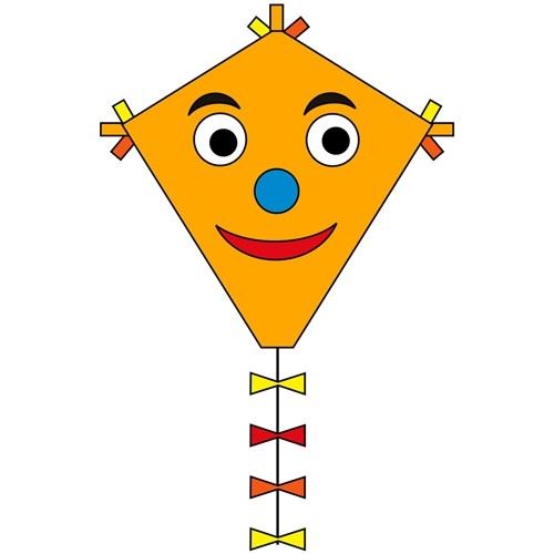 Invento cerf-volant monofil Eddy Happy Face 45 x 50 cm orange