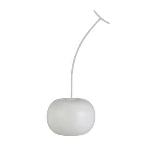 Statuette déco Cerise Blanche Mat 43 cm