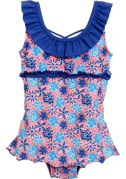 Playshoes maillot de bain résistant aux UV avec jupe fleurs filles
