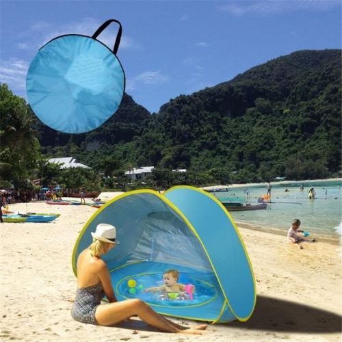 Baby Beach Tent Auto Piscine UV-protection piscine Seaside Beach Jouets Fun Fun Camping Sunshade Tentes Pliables pour Enfants Enfants