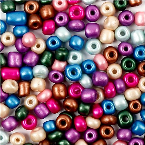 Assortiment de perles de rocaille - Métallique - 5 mm - 130 g