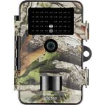 Camera de Chasse Vision Nocturne Infrarouge 1280P 12MP 90 - Etanche IP66 -  Detecteur Mouvement - Camouflage Noir