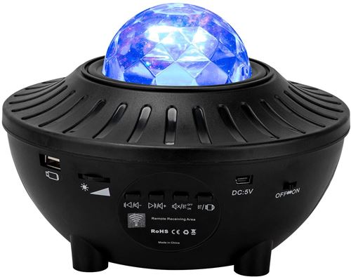 Lampe Projecteur LED Étoile Bluetooth Simulation des nuages 12 Modes Musicale Commande Minuterie