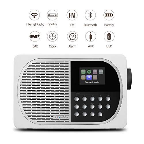 LEMEGA M2+ Table Smart Radio Avec Wi-Fi, Internet Radio, Spotify, Bluetooth, DLNA, DAB, DAB+, Radio FM, Horloge, Alarmes, Préréglage