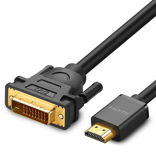 cable ugreen hdmi dvi 4k 60hz 30awg cable 1m noir (30116) Support TV
