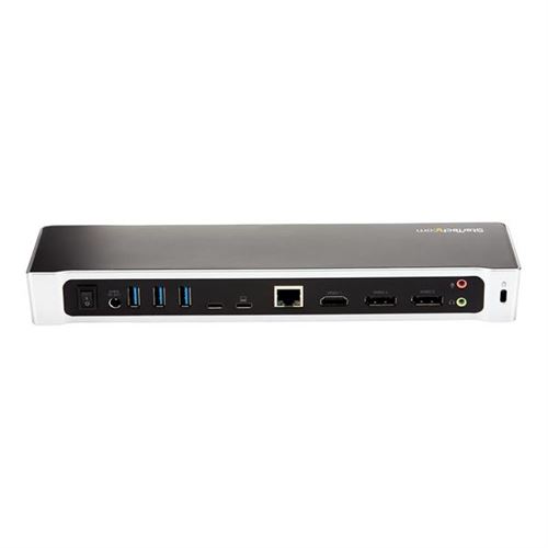 startech usb-c dock triple 4k mntr 2x dp + hdmi - 100w usb pd noir