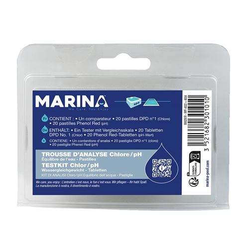 Marina - Trousse d'analyse Chlore/pH Pastilles
