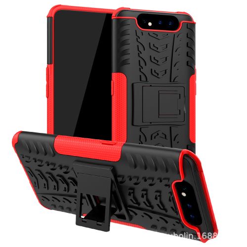 Housse étui Coque portable avec support pour Samsung Galaxy A8 2016 - Rouge -4686