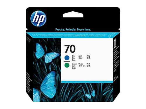 HP 70 - bleu, vert - tête d'impression