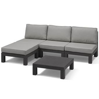 Allibert Jeu De Canape De Jardin 12 Pcs Nevada Graphite 213808