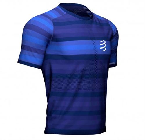 Compressport chemise de course pour Racinghommes en polyester bleu