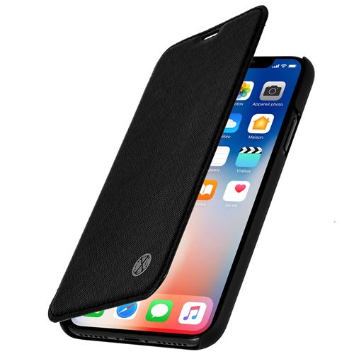 Étui iPhone X / XS Housse Christian Lacroix Noir Clapet portefeuille support