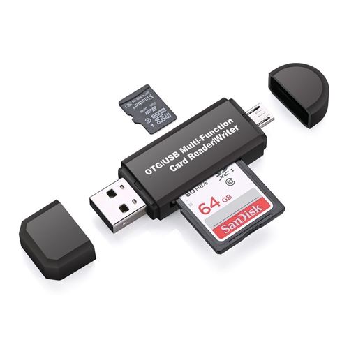 Vogek Ultra Fin USB 3.0 SD/Lecteur de Carte Micro SD Adaptateur Micro USB OTG/USB C Adaptateur OTG pour PC/Ordinateur Portable/Smartphone/Tablette TF/Lecteur de Carte SD 