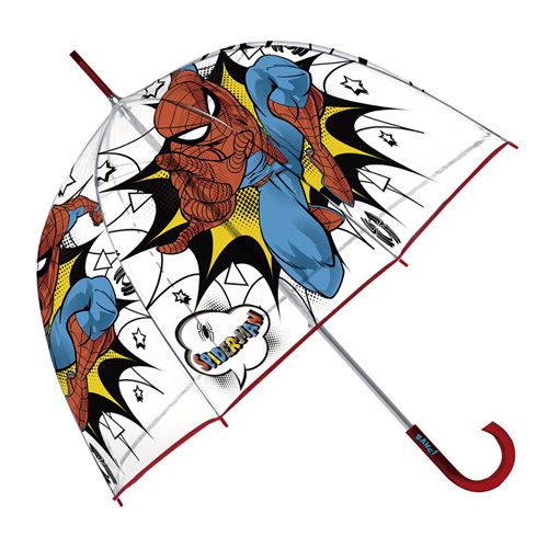 Marvel parapluie junior Spider-Man 60 x 70 cm transparent/rouge