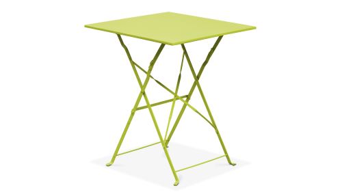 Table bistrot de jardin et 2 chaises pliantes Vert Table bistrot de jardin et 2 chaises pliantes Vert