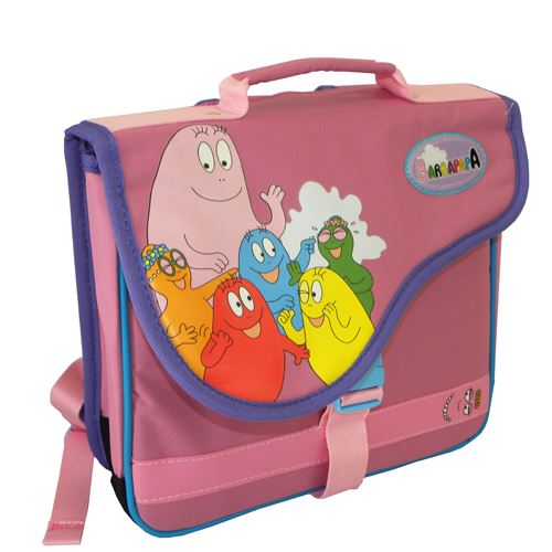 BARBAPAPA Petit cartable gibeci&egrave;re  rose