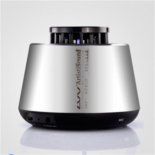 Mini Haut-Parleur Bluetooth Design Spatial (Argent)