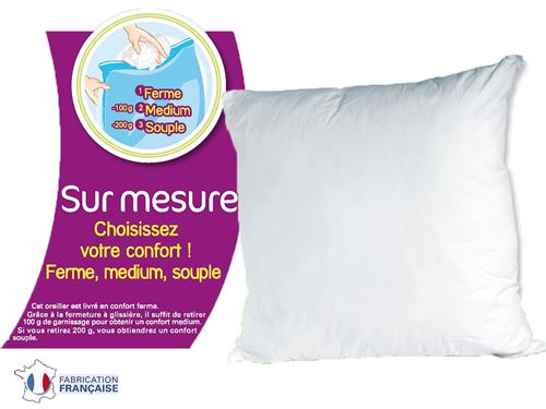 Oreiller bleu calin sur mesure 50x70cm