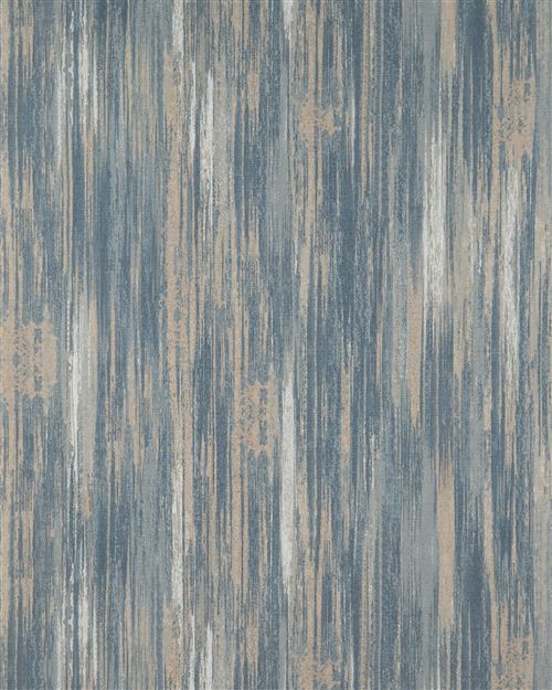 Profhome BV919089-DI Papier peint à rayures mat beige bleu-gris 5,33 m2