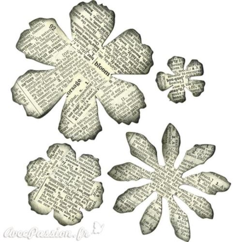 Sizzix matrice de découpe bigz-dessins floraux dentelés de tim holtz siz656640