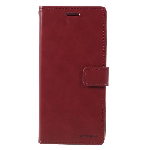 Etui en PU lune bleue rouge vin pour Samsung Galaxy J6 Plus