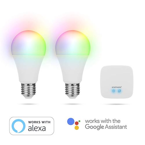 Set Comfort coloré Smartwares – Pro Series – Ampoules intelligentes – Lumière colorée réglable