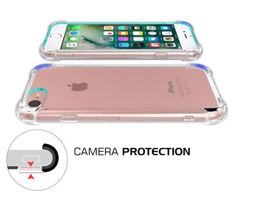 Coque IPhone 8 En TPU Souple Noir | Protection Anti-Choc Et Anti-Rayure | Bords Relevés | Design Mince Et Antidérapant