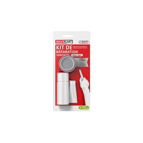 Kit De Reparation Ceramique Email Acrylique Blanc Alpin Soloplast