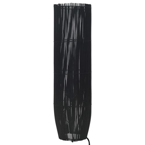 vidaXL Lampadaire sur pied Osier Noir 52 cm E27
