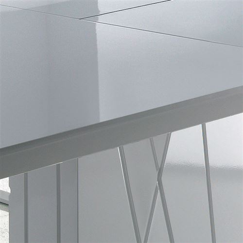 1353 03 Sur Table A Manger Extensible Blanc Laque Design Elodie