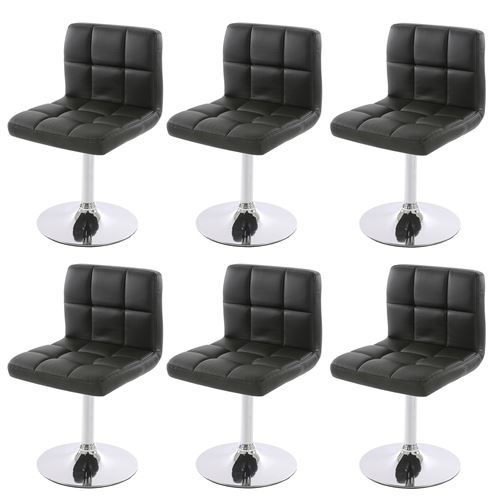 Mendler - Chaise d'intérieur - Métal - Gris - 80 cm - Lot de 6 - Image 3