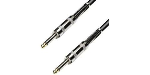 Câble instrument Paccs 2X J6.35mm 1M Noir Câble jack noir Jack 6,3 mm