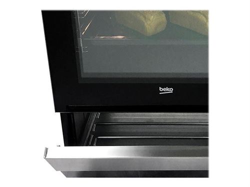 Beko FSE63120DWCS - Cuisinière - pose libre - largeur : 60 cm - profondeur : 60 cm - hauteur : 85 cm - avec système auto-nettoyant - blanc