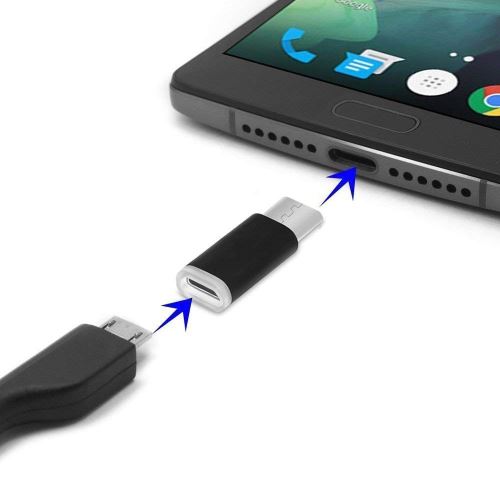 INECK® Adaptateur USB C / Micro USB - Connecteur USB Type-C Male vers Micro USB Femelle - Ultra Résistant - pour Samsung Galaxy S8 / A3 (2017) / A5 (2017) / A7 / A9 / C5/7 pro / C9 / Oneplus 2/3/3T / Huawei P9 et D'autres Dispositifs avec USB C