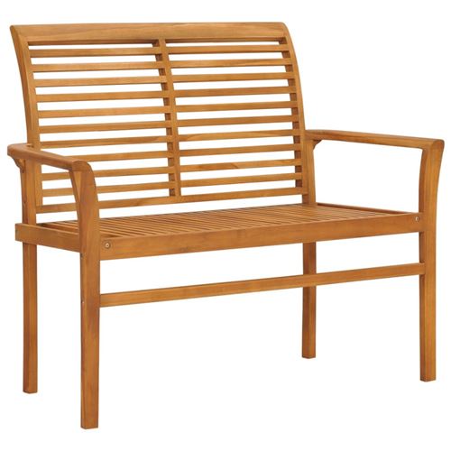 Vidaxl Marron Banc De Jardin 112 Cm Bois De Teck Solide