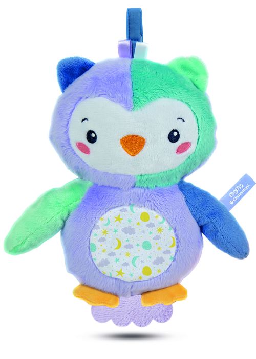 Clementoni chouette en peluche Bonne Play With Menuit 24 cm bleu/violet