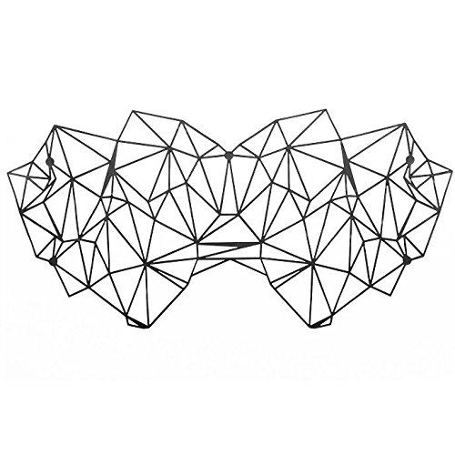 BIJOUX INDISCRETS Masque Kristine - Masque Erotique avec Adhésifs en Vinyle, Noir
