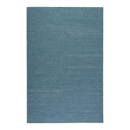 Tapis dégradé uni bleu pétrole naturel rainbow kelim esprit home