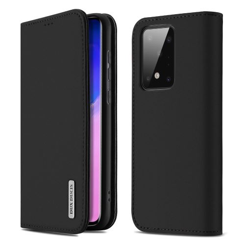 Etui en cuir véritable avec support noir pour votre Samsung Galaxy S11 Plus 6.9 pouces