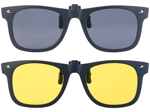 Set de 2 paires de verres amovibles polarisants UV400 : de nuit et de jour