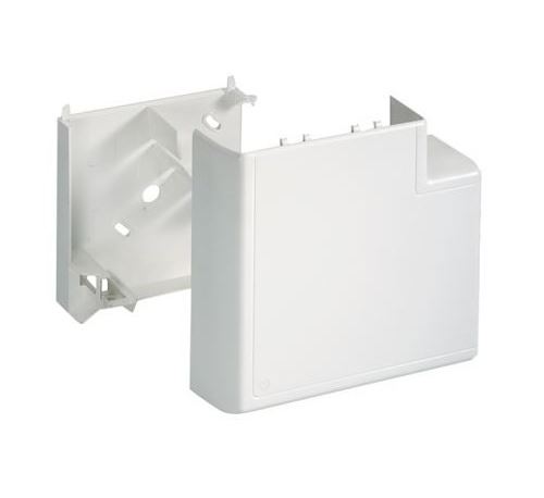 Angle plat avec fond NPAN-F - Pour goulotte TerCia 90x55mm - Blanc
